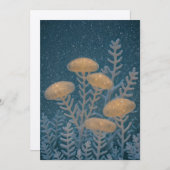 lichtgevende botanische uitnodiging | feestdagenka (Voorkant / Achterkant)