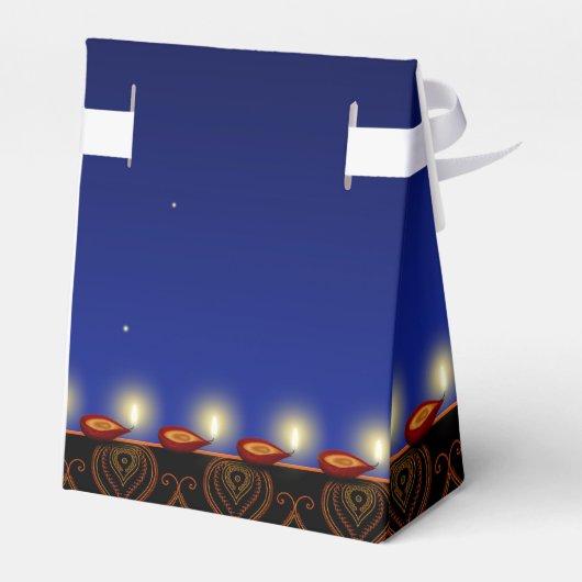 Lichtgevende Diwali Lamp - Favor Box Tent Bedankdoosjes (Achterkant)