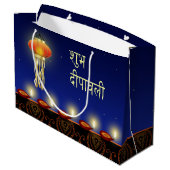 Lichtgevende Diwali-lamp - Grote cadeautas (Achterkant Gekanteld)