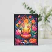 Lichtgevende Diwali Splendor Briefkaart (Staand voorkant)
