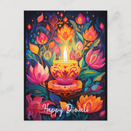 Lichtgevende Diwali Splendor Briefkaart