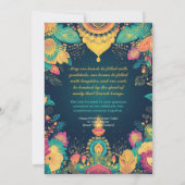 Lichtgevende Diwali Splendor Kaart (Achterkant)