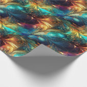 Lichtgevende draden: 3D licht weefselontwerp Cadeaupapier (Hoek)