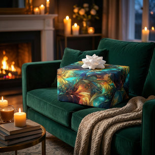 Lichtgevende draden: 3D licht weefselontwerp Inpakpapier Vel