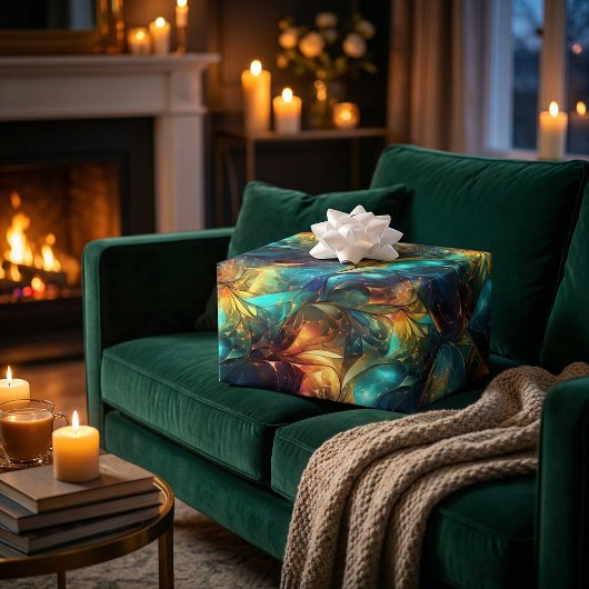 Lichtgevende draden: 3D licht weefselontwerp Inpakpapier Vel