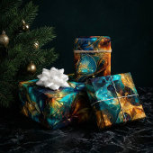 Lichtgevende draden: 3D licht weefselontwerp Inpakpapier Vel