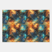 Lichtgevende draden: 3D licht weefselontwerp Inpakpapier Vel (Voorkant 2)