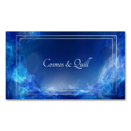 Lichtgevende etherische Abstract blauw & zilver Magnetisch Visitekaartje