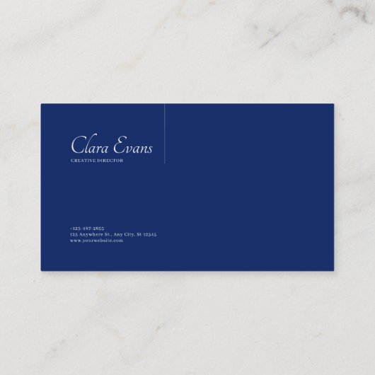 Lichtgevende etherische Abstract blauw & zilver Visitekaartje (Achterkant)