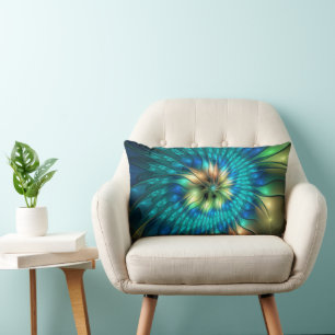 Lichtgevende Fantasie Bloem, Kleurrijke Abstracte Kussen