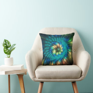 Lichtgevende Fantasie Bloem, Kleurrijke Abstracte Kussen