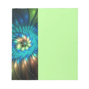 Lichtgevende Fantasie Bloem, Kleurrijke Abstracte Notitieblok