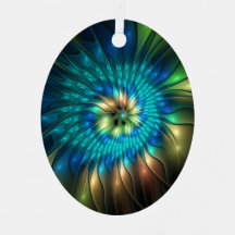 Lichtgevende fantasiebloem, kleurrijke abstracte f
