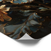 Lichtgevende Flora - bloemen digitaal kunst poster (Hoek)