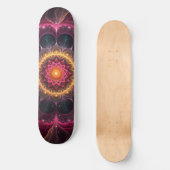 lichtgevende fractale bloem | Spiritueel kunstontw Persoonlijk Skateboard (Voorkant)