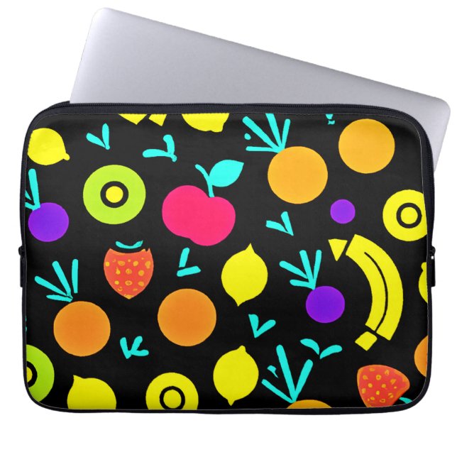 Lichtgevende Fruit Fiesta Laptop Sleeve (Voorkant)