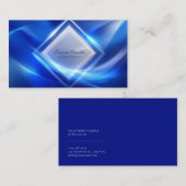 lichtgevende futuristische tech-Logo Visitekaartje (Voorkant / Achterkant)