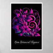 Lichtgevende gebladerte: een neondroom poster (Voorkant)