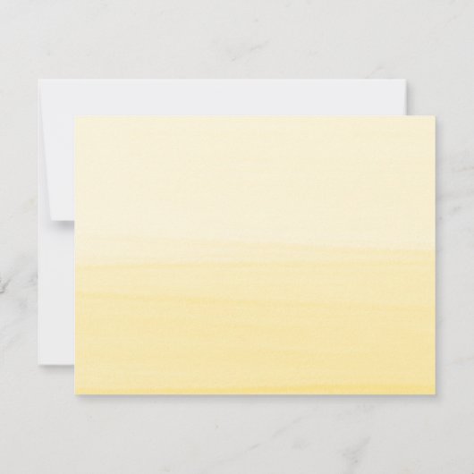 Lichtgevende gele Waterverf Ombre Note Kaart Notitiekaartje (Achterkant)