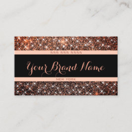 Lichtgevende Glitter Dark Roos Gold Visitekaartje