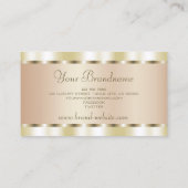 Lichtgevende gouden effect kleuren modern en elega visitekaartje (Achterkant)