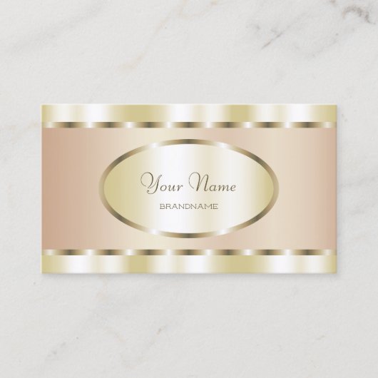 Lichtgevende gouden effect kleuren modern en elega visitekaartje (Voorkant)