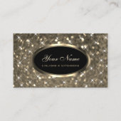 Lichtgevende Gouden Glitter Sparkle Tiny Stars Ele Visitekaartje (Voorkant)