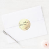 Lichtgevende Gouden Glitter Sparkle Zilveren Effec Ronde Sticker (Envelop)