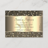 Lichtgevende Gouden Glitter Sterren Gouden Grens M Visitekaartje (Achterkant)