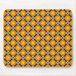 Lichtgevende Gouden Stippen Zwart Wit Lattice Patr Muismat