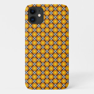 Lichtgevende gouden stippen zwart wit rasterpatroo Case-Mate iPhone case