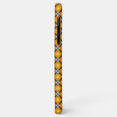 Lichtgevende gouden stippen zwart wit rasterpatroo Case-Mate iPhone case (Achterkant/links)