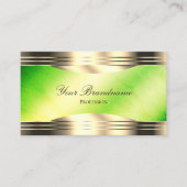 Lichtgevende groene marmeren gouden randen en Logo Visitekaartje (Voorkant)
