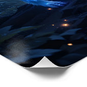 lichtgevende hemelwolf perfect poster (Hoek)