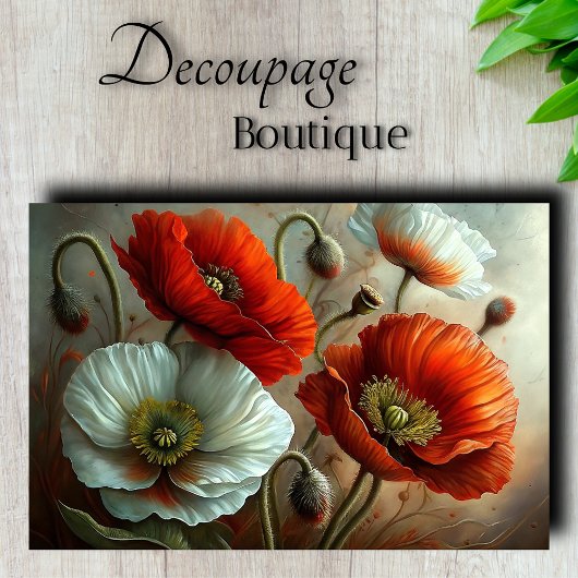 Lichtgevende klaprozen decoupage tissuepapier