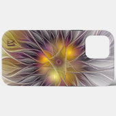 Lichtgevende Kleurrijke Bloem Abstract Fractal Mon Case-Mate iPhone Case (Achterkant (horizontaal))