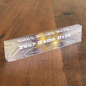 Lichtgevende Kleurrijke Bloem Abstracte Fractal Ti Naambordje (Zijkant)