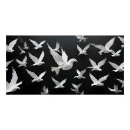 Lichtgevende kudde in donkere leegte perfect poster