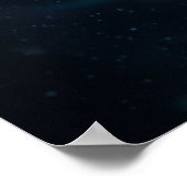 Lichtgevende kwal oceaangloed poster (Hoek)
