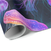 Lichtgevende kwal onderwaterpatroon cadeaupapier (Rol Hoek)