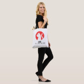 Lichtgevende Liefde Kat Silhouet Tote Bag (Op model)