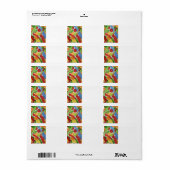 lichtgevende lollies etiket (Full Sheet)