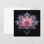 Lichtgevende Lotus Flower - Lichtroze Zwarte Bloem Kaart (Voorkant / Achterkant)