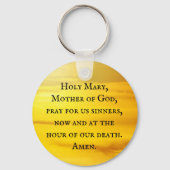 Lichtgevende Maagd Maria met Rozen Sleutelhanger (Achterkant)