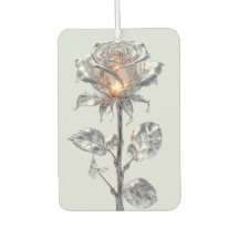 Lichtgevende Metallic Zilveren Roos