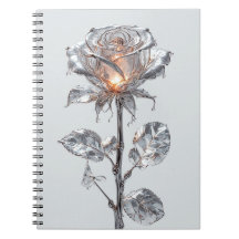Lichtgevende Metallic Zilveren Roos