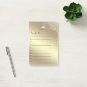 Lichtgevende moderne gouden kerstboom "to do list" post-it® notes (Kantoor)