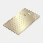 Lichtgevende moderne gouden kerstboom "to do list" post-it® notes (Schuin)