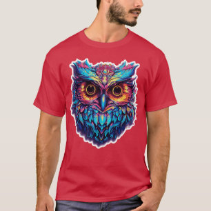 Lichtgevende Nocturne Holografische Uil Splendor 4 T-shirt