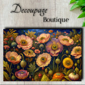 Lichtgevende papaver bloei decoupage tissuepapier